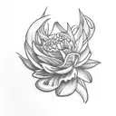 Hadestown carnation and lyrics tattoo design idea