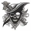 deep meaning text heart skull dagger tattoo design idea