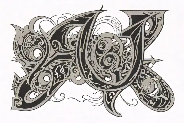 year 1997 in numbers tattoo design idea