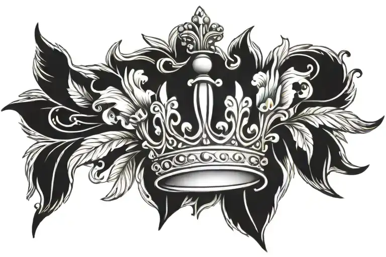 1997 engraved with crown made tattoo design idea