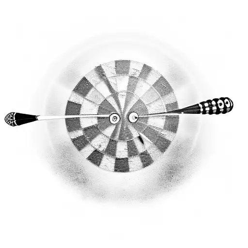 darts snooker dad tattoo design idea