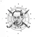 darts snooker dad tattoo design idea