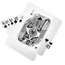 A hamsa hand holding a deck of poker cards tattoo design idea