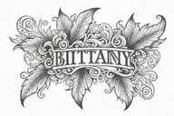 name written Brittany  tattoo design idea