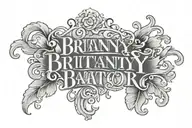 name written Brittany  tattoo design idea