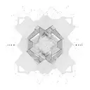 solid square with glitch effect  tattoo design idea