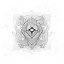 solid square with glitch effect  tattoo design idea