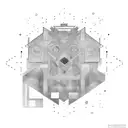 solid square with glitch effect  tattoo design idea