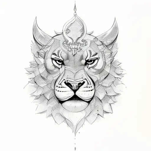 Nankurunaisa word with Leo sign tattoo design idea