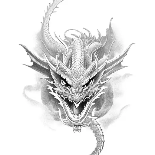 dragon chino tattoo design idea