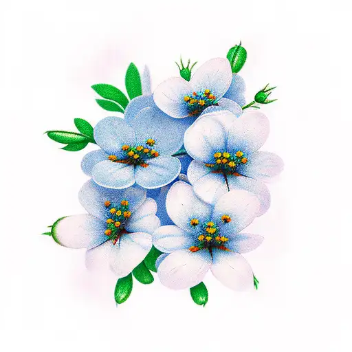 Forget me not flowers tattoo design idea
