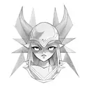 dark magician girl tattoo design idea
