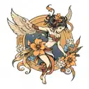 heavenly dancer tattoo design idea