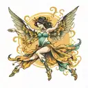 heavenly dancer tattoo design idea