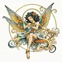 heavenly dancer tattoo design idea
