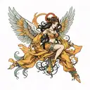 heavenly dancer tattoo design idea