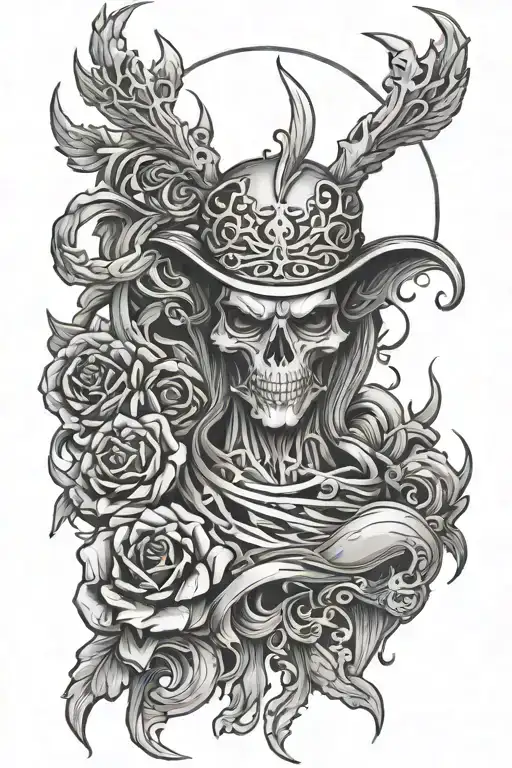 sin of greed  tattoo design idea