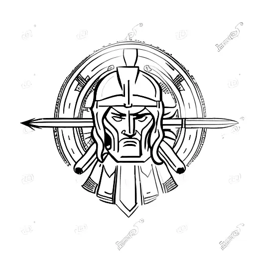 spartan warrior  tattoo design idea