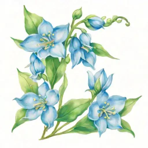 Lily of the valley, Holly, hawthorn, narcissus flower tattoo design idea