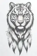 hell hound dog  with flames   tattoo design idea