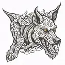hell hound dog   tattoo design idea