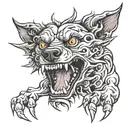 hell hound dog   tattoo design idea