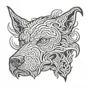 hell hound dog tattoo design idea