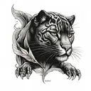 black black panther  tattoo design idea