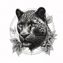 black black panther  tattoo design idea