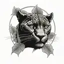 black black panther  tattoo design idea