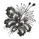 realistic fireworks exploding tattoo design idea