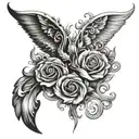 twin flame burns tattoo design idea