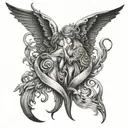twin flame burns tattoo design idea