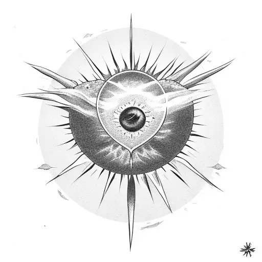 broken sun glasses with heart inside tattoo design idea