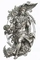 apollo god tattoo design idea