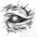 Cloud with fire tattoo design idea