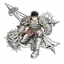 Guts from Berserk anime tattoo design idea