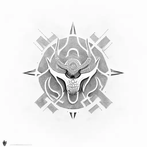 cyber tribal tattoo design idea