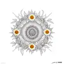 wreath of laurels checkered flag and sunflower  tattoo design idea