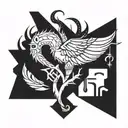 lil peep and scorpio logo incorporated tattoo design idea