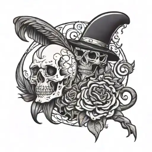 father and die  tattoo design idea