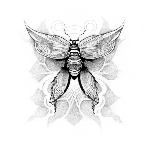 death moth tattoo design idea