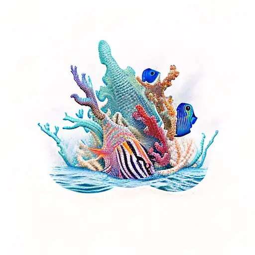 sea creatures  tattoo design idea