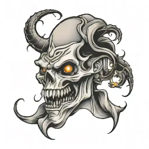 ghost face tattoo design idea
