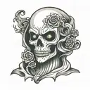 ghost face tattoo design idea