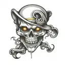 ghost face tattoo design idea