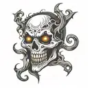 ghost face tattoo design idea