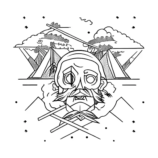 4 inch patience and rising up tattoo design idea