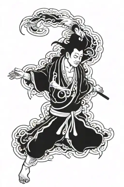 toji jujutsu tattoo design idea