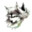 Wolf tattoo design idea